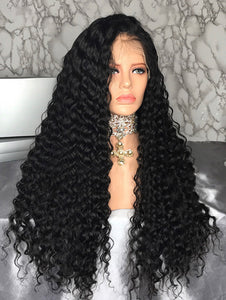 "Natural Black" Deep Wave Wig