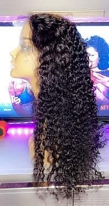 Natural Black Pineapple Wave Full Lace Wig