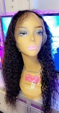 Natural Black Pineapple Wave Full Lace Wig