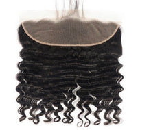 Load image into Gallery viewer, Natural Black Loose Deep Wave Frontals
