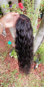 Natural Black Water Wave Wig