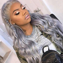 Load image into Gallery viewer, Ash Blonde With Silver Highlights Full Lace Wig
